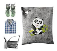 Lot de 2 sacs de purification d'air naturel | Absorbeur d'odeurs de charbon de bambou pour la maison et la voiture | Éliminateur d'odeurs de placard, désodorisant pour petite pièce et désodorisant de