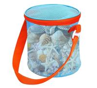 Lot de 2 sacs de rangement pour jouets de sable avec bretelles réglables, sac portable en coquillage pour voyage, vacances, vacances d'été, camping, extérieur, piscine, excursion d'une journée