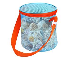 Lot de 2 sacs de rangement pour jouets de sable avec bretelles réglables, sac portable en coquillage pour voyage, vacances, vacances d'été, camping, extérieur, piscine, excursion d'une journée
