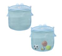 Lot de 2 sacs de rangement pour jouets de salle de bain - Sac de rangement pour jouets de bain - Filet de rangement pour jouets de salle de bain avec ventouse