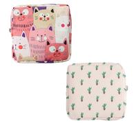 Lot de 2 sacs de rangement pour serviettes hygiéniques, multifonctionnels et réutilisables, hygiène menstruelle