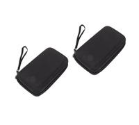 Lot De 2 Sacs De Rangement Pour Thermomètre Auriculaire Pochette À Fermeture Éclair Pour Voyage Trousse De Toilette Organiseur Frontal Étui Rigide Pour Thermomètre Noir Eva
