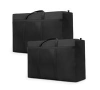 Lot de 2 sacs de rangement super grands de 100 l - Oxford 600D - Très résistants - Avec poignée à fermeture éclair - Sac de rangement étanche XXL - Pour couettes, literie et oreillers (100 l)