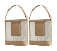 Lot de 2 sacs de recherche de champignons en maille respirante avec pochette de transport et sangle réglable, pour récolter des champignons sauvages, des fruits, des légumes et des herbes à