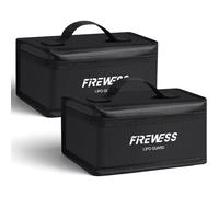 Lot de 2 sacs de sécurité Lipo ignifugés pour batterie au lithium ignifuges et anti-explosion, pochette de rangement pour batterie Lipo pour charge et stockage