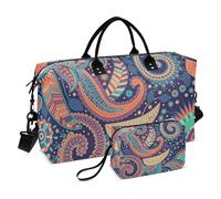 Lot de 2 sacs de sport style ethnique cachemire fleur de cajou tatoué sac de sport avec sangle réglable pour la randonnée, Tatouage au jambon de style ethnique cachemire fleur de cajou, 1 size