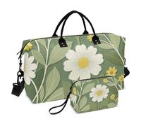 Lot de 2 sacs de vacances matelassés à ultrasons multi-poches pour voyage élégant, William Morris Daisy, One Size, Classique