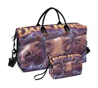 Lot de 2 sacs de voyage avec sangle réglable pour voyage - Trois chevaux - Métal lourd - Années 80