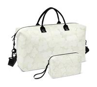 Lot de 2 sacs de voyage matelassés avec compartiments zippés élégants, Hortensia doux, One Size, Classique