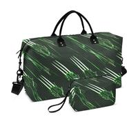 Lot de 2 sacs de voyage style ancien Wolverine Scratch vert fluo avec sangle réglable pour salle de sport