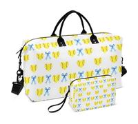 Lot de 2 sacs de w nd matelassés avec compartiments zippés, rangement quotidien pratique, Balle molle Preppy, One Size, Classique