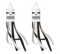 Lot de 2 sacs d'extérieur étanches pour Halloween, décoration en tissu sur le thème de l'apparition, à accrocher sur les porches ou dans les cours lors des fêtes d'automne (07)