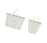 Lot de 2 sacs en maille respirante, résistants à l'eau, sacs d'hygiène de voyage, sacs légers pour la natation, la gym, les accessoires de voyage, respirants, essentiels pour la douche, Couleur beige