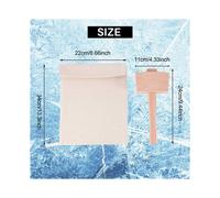 Lot de 2 sacs et 1 maillet à glace - Sacs à glace pilée réutilisables en toile avec maillet en bois pour bar et fêtes à la maison
