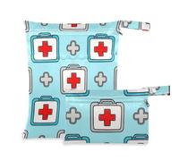Lot de 2 sacs étanches et résistants aux salissures pour le voyage avec poignées pour la plage, le bain (boîte à médicaments pour médecine)