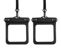 Lot de 2 sacs étanches pour clés, petits articles, portefeuille étanche, sac étanche pour clés de voiture, noir, 10,2 cm, peut contenir des cartes de crédit, des cartes d'identité, de l'argent, etc