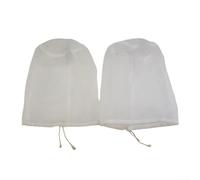 Lot de 2 sacs filtrants réutilisables en nylon 20 cm x 30 cm pour brassage maison, noix, lait, jus, soupe, gelée avec filtre à mailles fines 100 160 200 (100 microns)