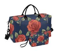 Lot de 2 sacs fourre-tout de voyage matelassés avec compartiments zippés, Rose teintée, One Size, Classique
