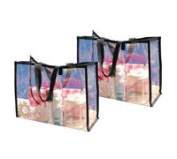 Lot de 2 sacs fourre-tout transparents approuvés par les stades, 50,8 x 35,6 x 17,8 cm, sacs à main transparents avec poignées pour concerts, événements sportifs