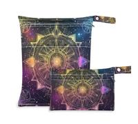 Lot de 2 sacs imperméables réutilisables pour bébé - Tarot bohème - Avec poignées - Pour yoga, piscine