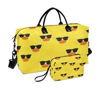 Lot de 2 sacs polochons matelassés avec poche en maille filet élégante, Lentille canard, One Size, Classique