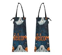 Lot de 2 sacs poubelle de voiture pour camion - Motif cauchemar Halloween - Orange bienvenue