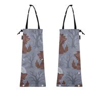 Lot de 2 sacs poubelle de voiture pour camion - Motif Halloween - Thème clair de lune