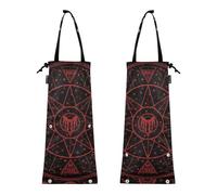 Lot de 2 sacs poubelle de voiture pour camion - Motif symbole occulte rouge