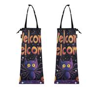 Lot de 2 sacs poubelle de voiture pour voiture - Motif cauchemar Halloween - Happy Welcome