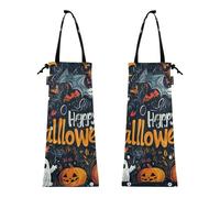 Lot de 2 sacs poubelle de voiture pour voiture, sorcière, Halloween, Happy Art