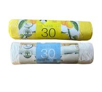 Lot de 2 sacs poubelle parfumés à pédale avec poignées à nouer XL 15 litres par sac