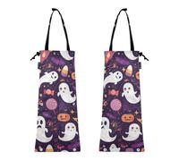 Lot de 2 sacs poubelle pliables pour voiture, camion - Happy Halloween are You Scared