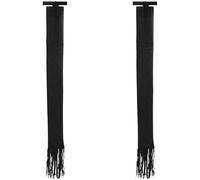 Lot de 2 sacs pour queue de cheval, protection de queue 74 cm, modèle à franges, tissage textile doux, limite les saletés et les morsures, garde la queue propre, noir