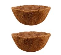 æ- Lot de 2 sacs ronds en fibre de coco pour paniers suspendus - 40,6 cm - Pour pots de fleurs à suspendre au mur