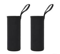 Lot de 2 sacs thermiques pour bouteilles d'eau de 550 à 1500 ml, matériau léger (750 ml, noir)