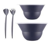 Lot de 2 saladiers 3l/4.9l avec couvercle + couverts bleu Bodum K2551-540-143S-1 bleu G