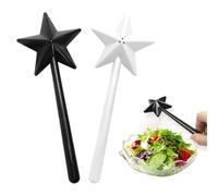 Lot de 2 salière et poivrière magique pour condiments - Trois trous - Fonctionnement à une main - Distributeur de sel amovible rechargeable - Pour cuisine, barbecue, restaurant, salle à manger,