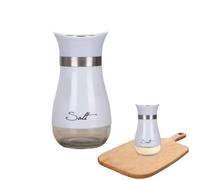 Lot de 2 salières en acier inoxydable | Distributeur d'assaisonnement transparent pour savoir quand remplir des gadgets de cuisine pour la maison, le pique-nique
