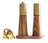 Lot de 2 salières et moulins à poivre en acier inoxydable - Épaisseur réglable - Convient pour la cuisine, le barbecue, le pique-nique