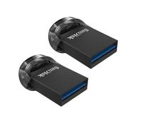 Lot de 2 SanDisk 256 Go Ultra Fit USB 3.2, Clé USB, des vitesses allant jusqu'à 400 Mo/s