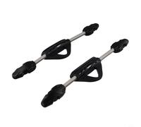 Lot de 2 sangles antidérapantes en acier inoxydable pour palmes de plongée avec tuba - Acier inoxydable 304 Epdm/TPR résistant à la plupart des palmes (Mares Aqualung) XS-L (noir)