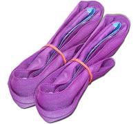 Lot de 2 sangles d'arrimage professionnelles d' de type EN 1492-2 pour charge d'1 t maximum - 1 m, violet