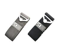 Lot de 2 sangles de bagage pour valises, sangles élastiques réglables et robustes pour bagages (gris + noir)