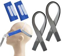 Lot de 2 sangles de casque CPAP avec 2 housses CPAP, compatibles avec le masque CPAP pour oreiller nasal ResMed Swift FX