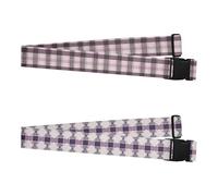Lot de 2 sangles de ceinture à bagages Lavenderblush Buffalo Plaid Tartan Scotland Lavenderblush Buffalo Tartan Scotland Heavy Duty Réglable Valise Ceinture pour Voyage Nécessaire