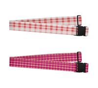Lot de 2 sangles de ceinture de bagage à carreaux Buffalo Rouge à carreaux Pêche Jaune pêche Ceinture de voyage réglable pour valise/sac de transport Accessoires de voyage