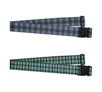 Lot de 2 sangles de ceinture pour bagages Bleu nuit Buffalo Check Tartan Scotland Paleturquoise Buffalo Tartan Scotland Portable Réglable Valise Sangle pour voyage nécessaire