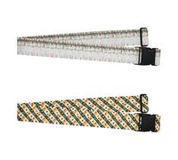 Lot de 2 sangles de ceinture pour bagages Vert pastel Buffalo Plaid Lapin Gnomes Œufs de Pâques Buffalo Plaid Vert Noir Robuste Réglable Bagages Boucle Ceinture pour Voyage et Valise à main