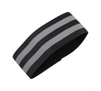 Lot de 2 sangles de cyclisme réfléchissantes pour pantalon de vélo, amélioration de la visibilité nocturne, ajustement hautement élastique réglable, pour cyclistes et coureurs (noir)