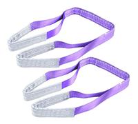 Lot de 2 sangles de levage 5:1 Safety Factor de 2,5 x 1 m, 999,7 kg, sangle de levage en polyester à 2 plis avec œillet et œillet torsadés pour une utilisation en magasin industriel, levage, souches